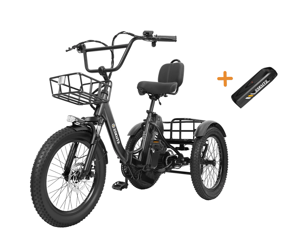 Eskute® T300 Max Folding Electric Trike with Reverse Function