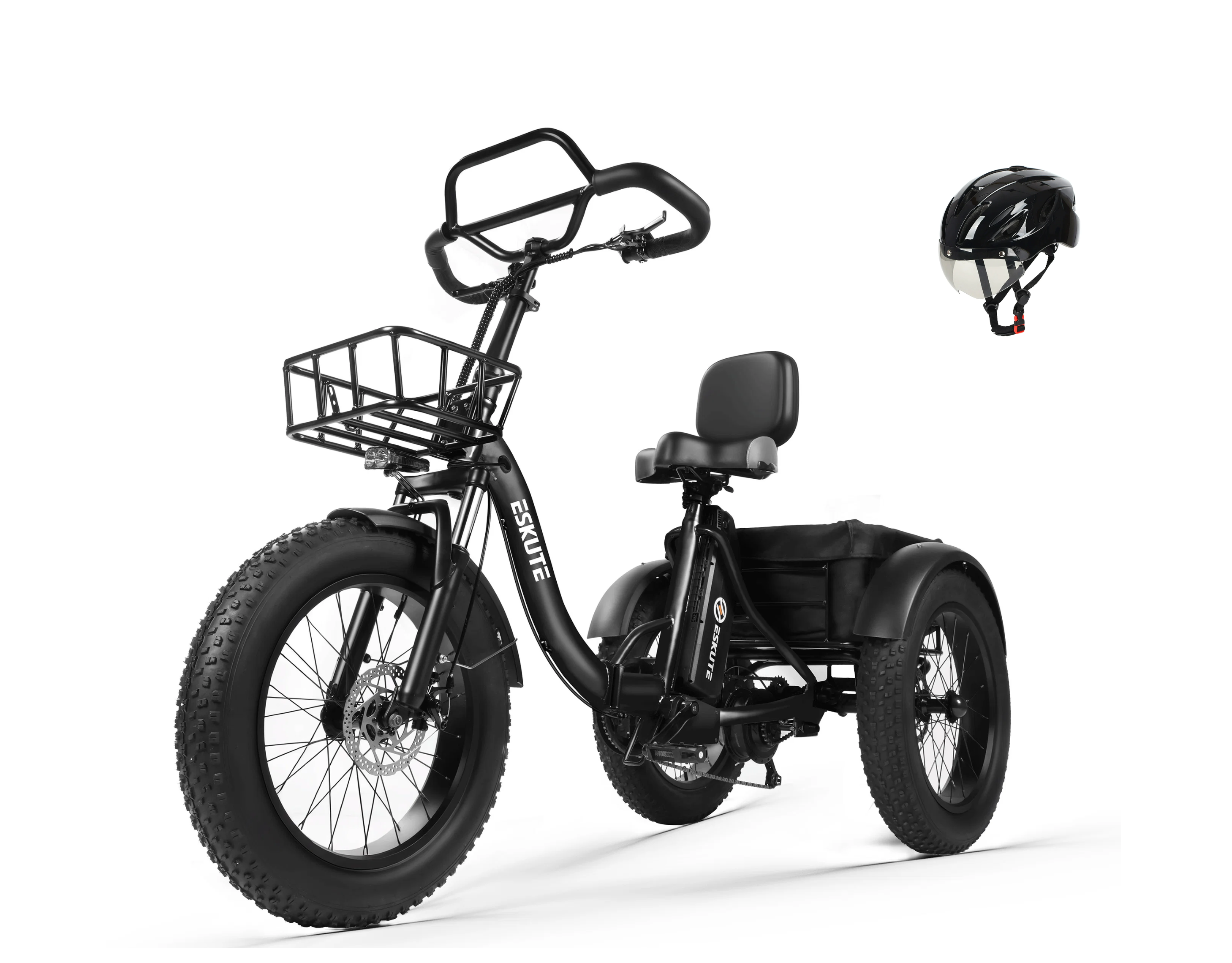 Eskute® T300 Pro Folding Electric Trike with One-Button Reverse