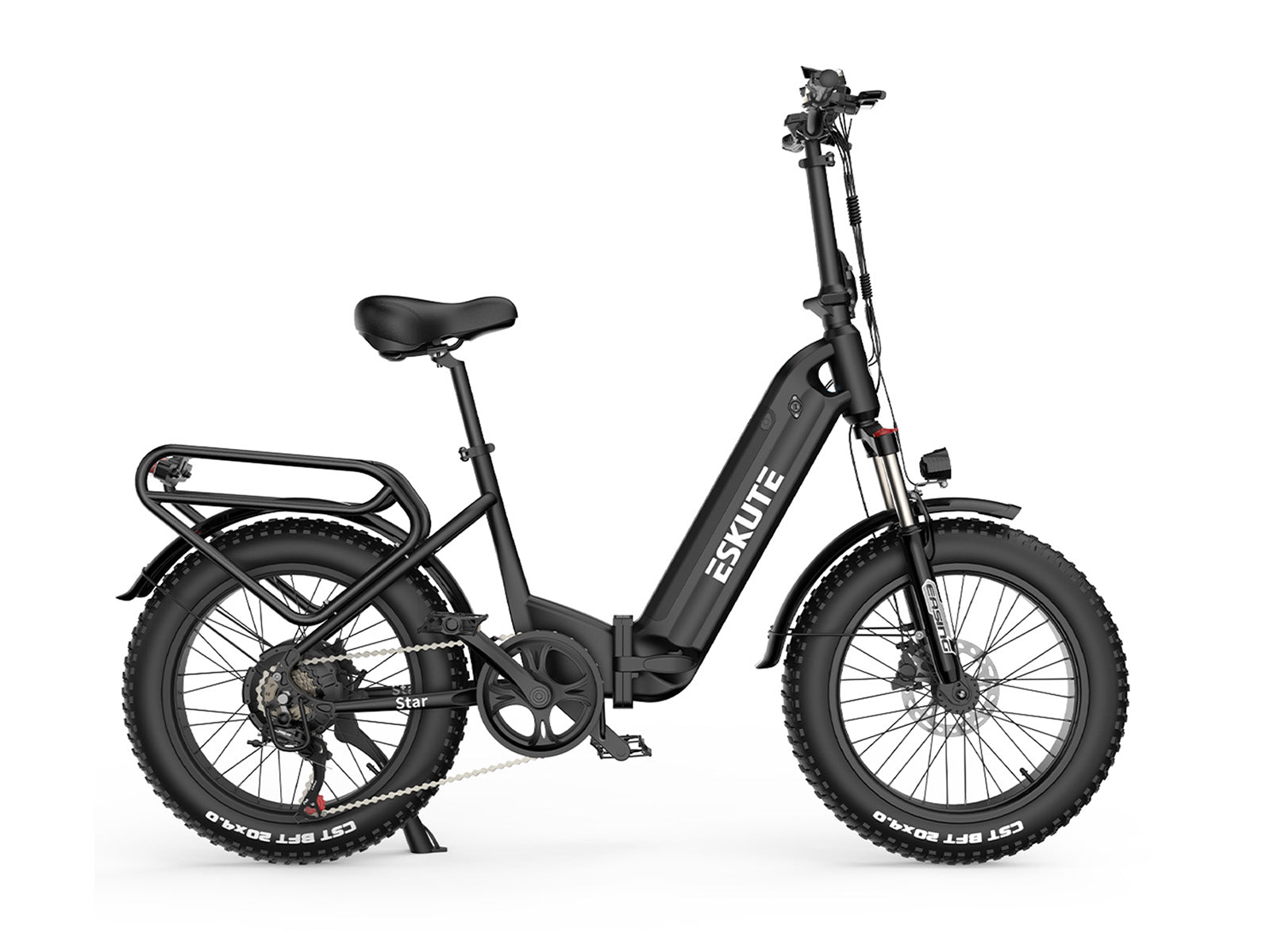 Eskute Star 960Wh Long Range (80 miles)/ Folding Ebike | All-Terrain 20 Fat Tire Step-Thru Electric Bicycle for Adult | Green