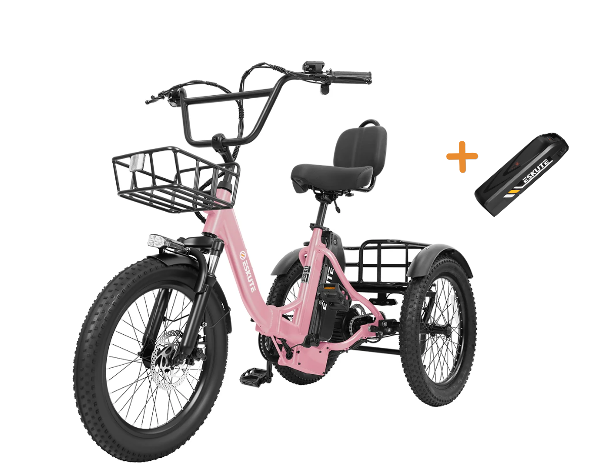 Eskute® T300 Max Folding Electric Trike with Reverse Function