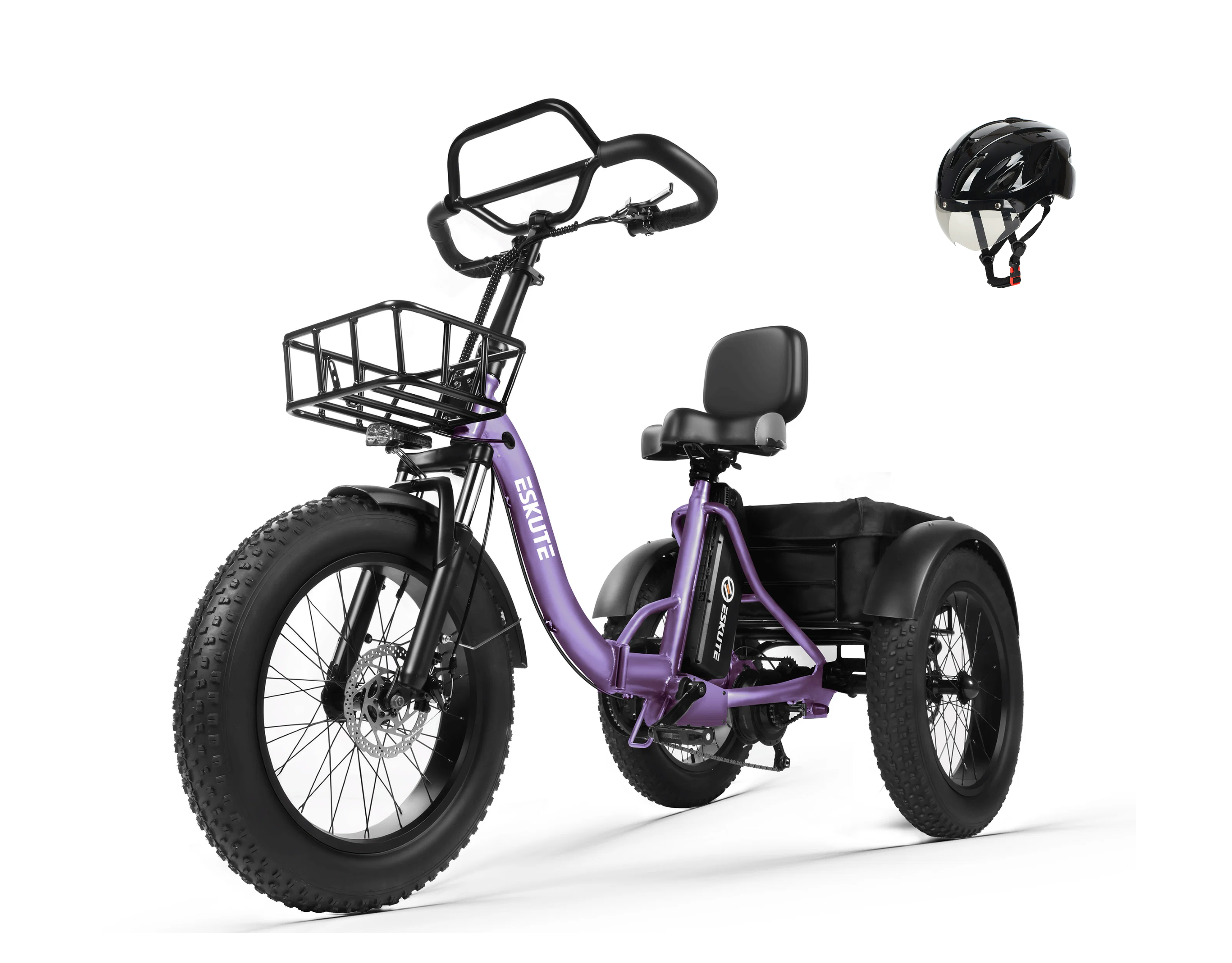 Eskute® T300 Pro Folding Electric Trike with One-Button Reverse