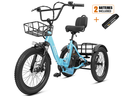 Eskute® T300 Max Folding Electric Trike with Reverse Function