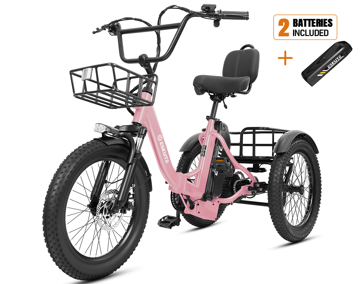 Eskute® T300 Max Folding Electric Trike with Reverse Function