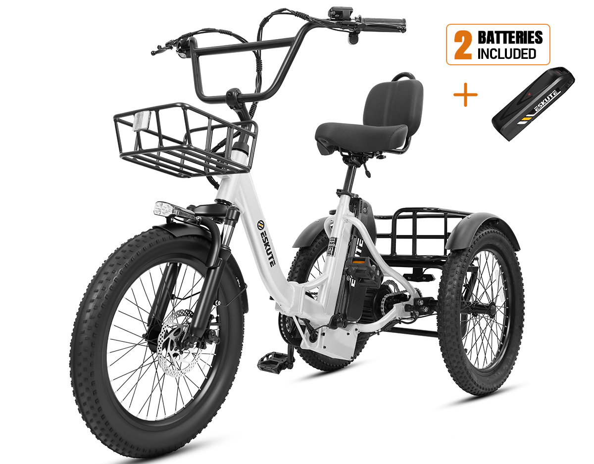 Eskute® T300 Max Folding Electric Trike with Reverse Function