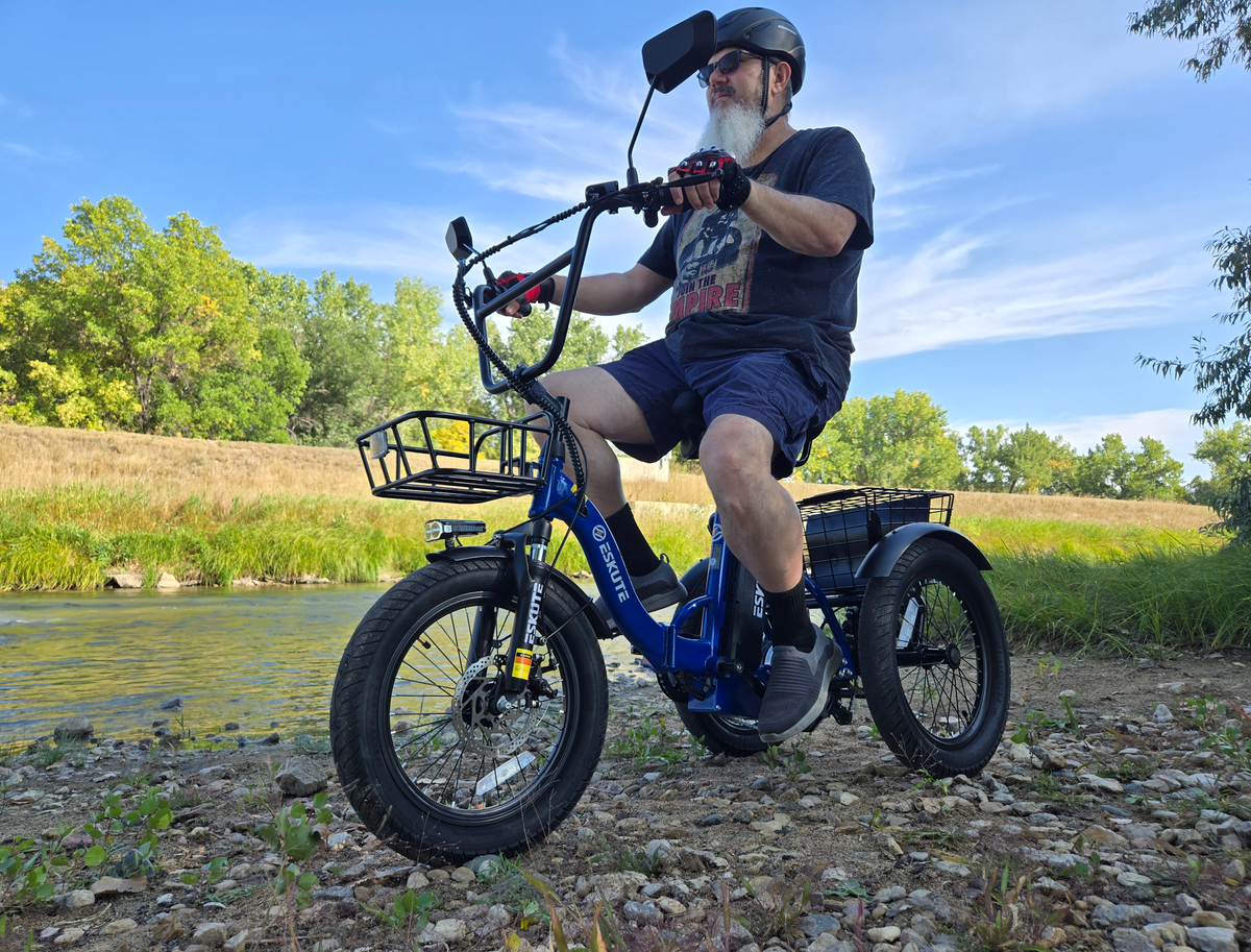 Fast Trike 1200W 48V 499Wh Lightweight Electric Trike for Adults & Seniors Eskute ...