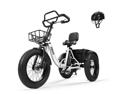 Eskute® T300 Pro Folding Electric Trike with One-Button Reverse